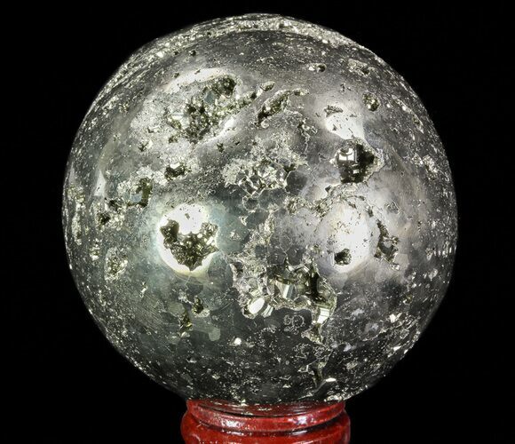 Polished Pyrite Sphere - Peru #65117